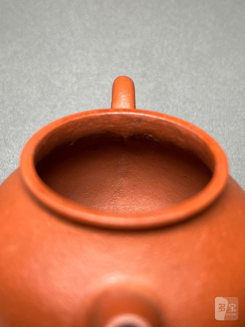 清晚期  “佐茶佑玉”款朱泥圆壶 - 图12